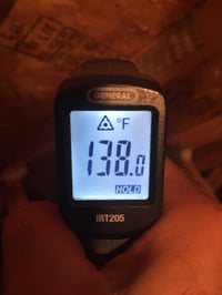 Temperature of Atlanta attic during home inspection